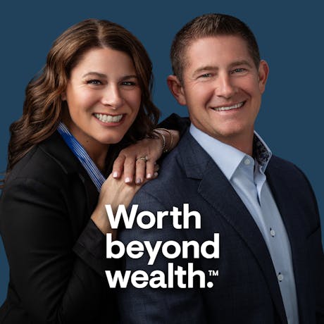 Worth Beyond Wealth text with podcast hosts, Ryan and Shannon Warwick.
