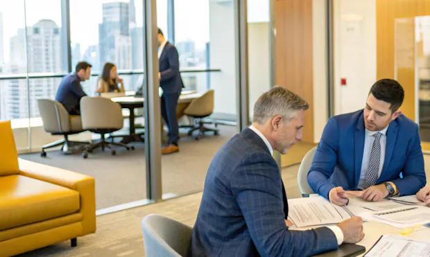 People working in modern office.